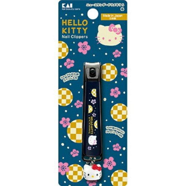 (送料無料・まとめ買い×120個セット)貝印 キティ 和風 ニュースタンダード ツメキリ S 梅 1本入の画像