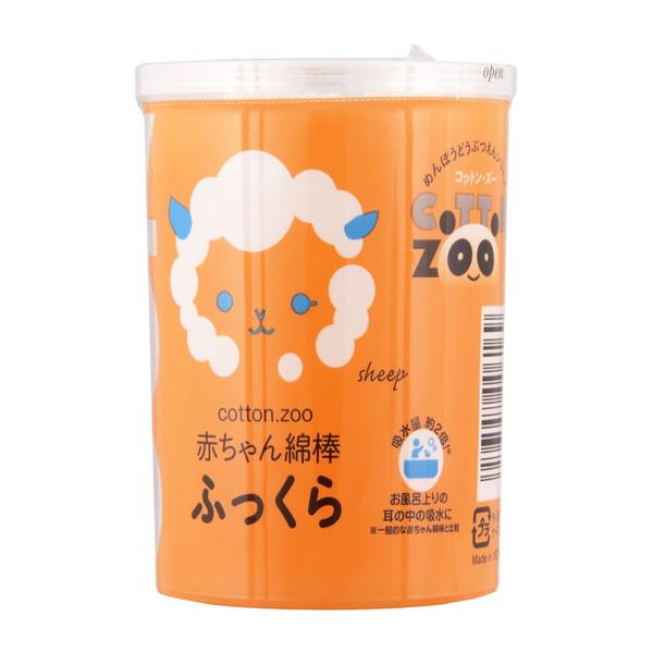 (送料無料・まとめ買い×144個セット)平和メディク コットンZOO 赤ちゃん 綿棒 ふっくら 120本入の画像