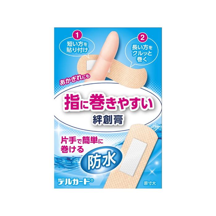 (送料無料・まとめ買い×200個セット)デルガード 指に巻きやすい 絆創膏 防水 16枚 阿蘇製薬_1