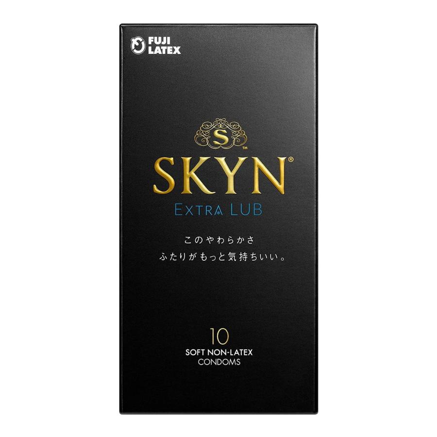 【あわせ買い2999円以上で送料無料】不二ラテックス SKYN EXTRA LUB スキン エクストラルブ 10個入 コンドーム｜kenkoo-life