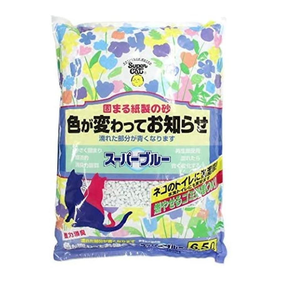 【あわせ買い2999円以上で送料無料】スーパーキャット スーパーブルー 6.5L 固まる紙製の猫砂｜kenkoo-life