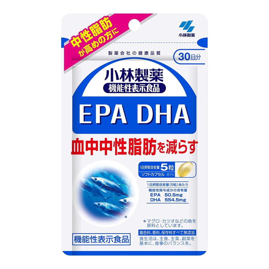 (送料無料・まとめ買い×4個セット)小林製薬 EPA DHA 30日分 150粒入 機能性表示食品の画像