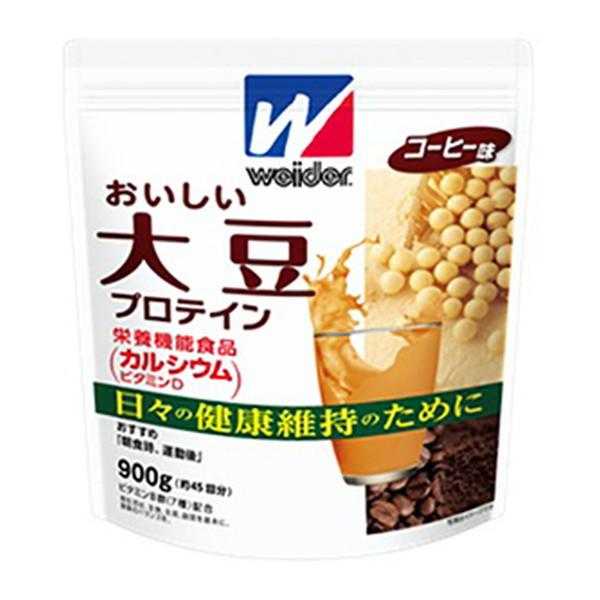 (送料無料・まとめ買い×6個セット)森永製菓 ウイダー Weider おいしい大豆 プロテイン コーヒー味 900g 栄養機能食品の画像