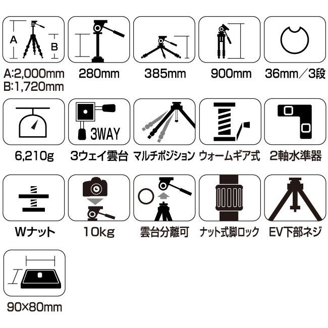 即配 SLIK スリック 三脚 ザ プロフェッショナルNシリーズ ザ プロフェッショナル NSの画像