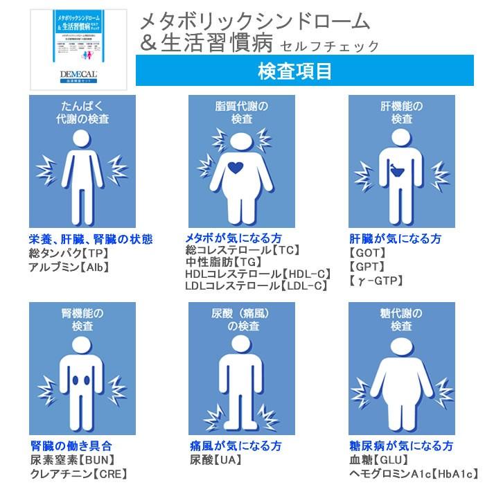 [14項目]栄養状態・肝機能・脂質代謝・血糖・尿酸・腎機能・ヘモグロビン　メタボ&生活習慣病チェック【デメカル血液検査キット】正規販売店｜kenkou-senka｜02