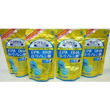 送料無料 ☆［4個セット］小林製薬の栄養補助食品 DHA EPA α-リノレン 