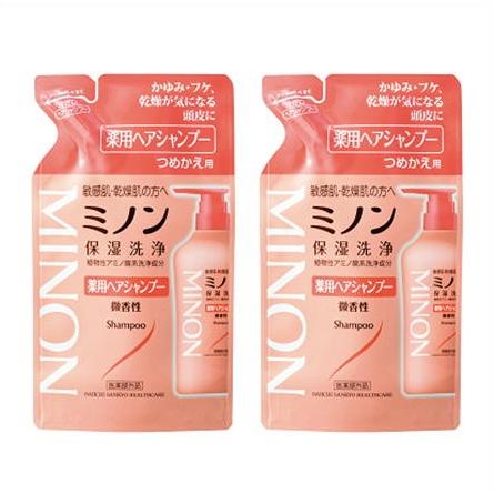 送料無料メール便 ［2個セット］ミノン 薬用ヘアシャンプー 詰替用
