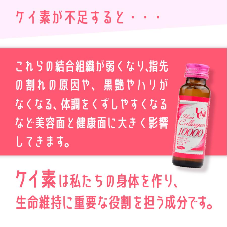 ケイ素 シリカ 配合 コラーゲンドリンク 50ml × 60本 コラーゲン 10000mg ヒアルロン酸 コエンザイム Q10 美容ドリンク アンチエイジング 美容 健康｜kenkoucreer｜09