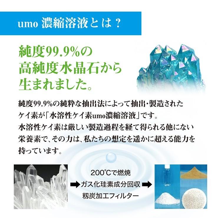 シリカ 水溶性 ケイ素 umo 濃縮液 500ml シリカ水 ケイ素水 ミネラル 健康飲料 学会承認品 日本製 水溶性珪素 サプリ 飲むシリカ シリカウォーター｜kenkoucreer｜13