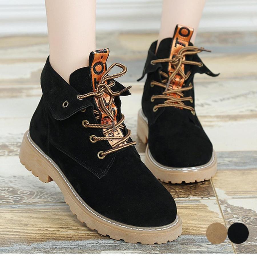 ショートブーツ ブーツ レディース ワークブーツ レースアップ 厚底 美脚 シンプル かわいい 痛くない おしゃれ 通勤 通学 女子 韓国 上品 春 秋 冬 270 270 Shoogaroo 通販 Yahoo ショッピング
