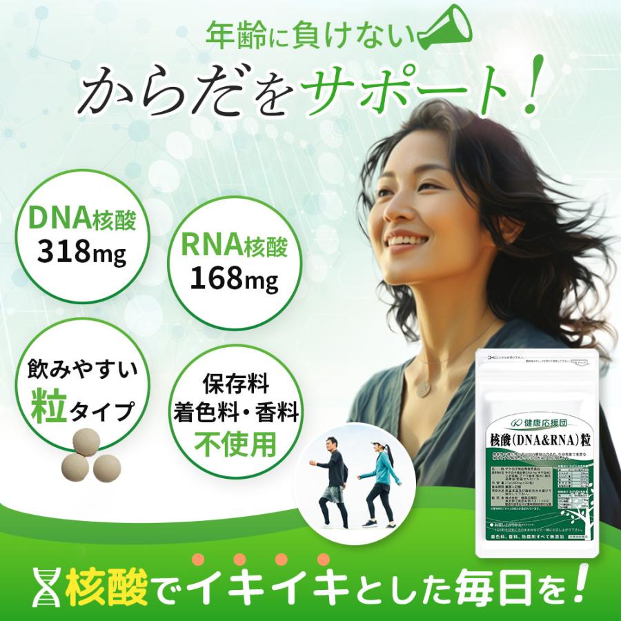 健康応援団 核酸 DNA RNA サプリメント サプリ 1ヵ月分 30日 1袋