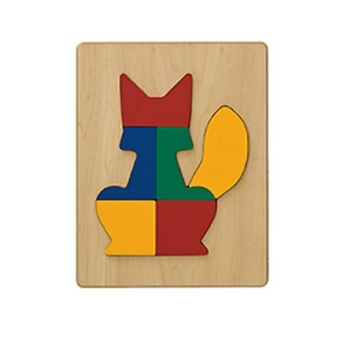 どうぶつパズルから学ぶ部分と全体（きつね6分割）（ESC-20）【TAGTOYS（タグトイ）】 ※キャンセル不可の画像