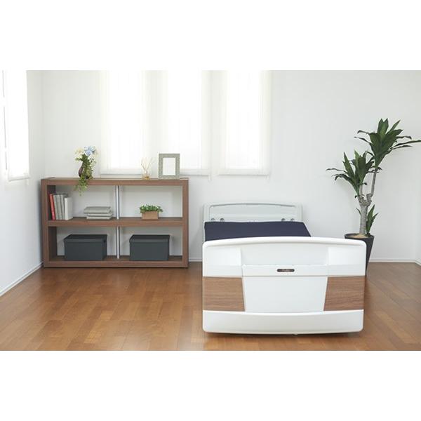 ★最終価格★ 介護ベッド プラッツ 超低床電動ベッド ラフィオ 背上げ１モーター ベーシックベッド 樹脂ボード マットレス付き バッテリー付 P110-12ACR P110-12ACS 【NAN2513775015】(89332円)