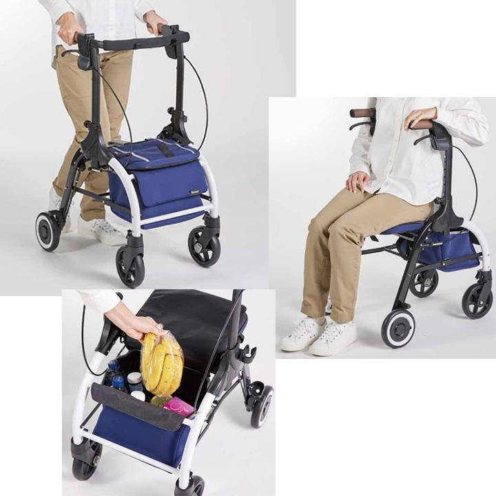 シルバーカー ジスタ 歩行車 幸和製作所 WAW33-NV 手押し車 老人 高齢者 カート 買い物カート 歩行器 UL-307384_7
