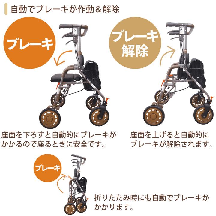 アイルリンク シルバーカー アイルウォークα 0001 歩行器 手押し車