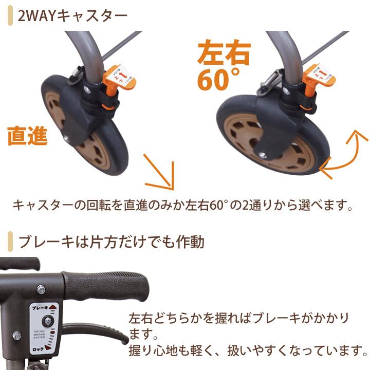 アイルリンク シルバーカー アイルウォークα 0001 歩行器 手押し車