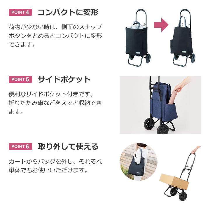 cocoro（コ・コロ） ショッピングカート トート カートセット 2WAY