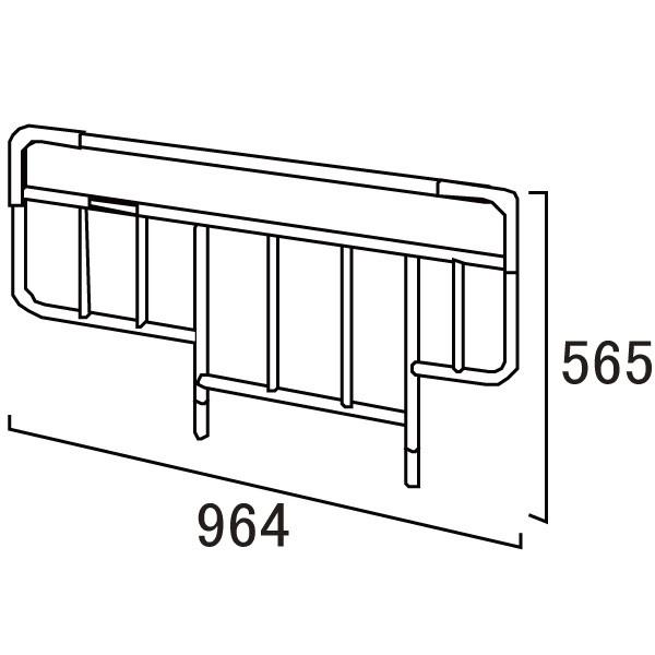 パラマウントベッド（PARAMOUNT BED） ベッドサイドレール 木目 全高