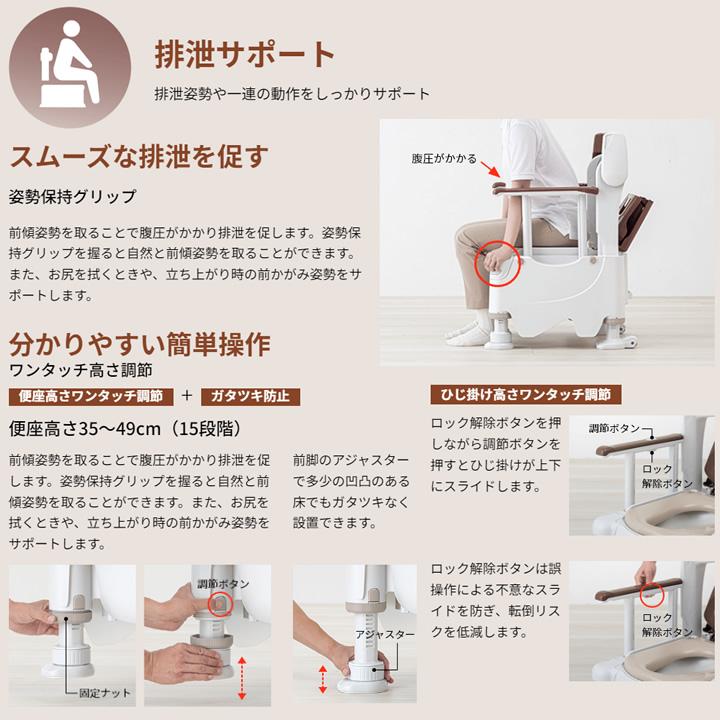 アロン化成 ポータブルトイレ 安寿 らくゾウくん ポータブルトイレFX