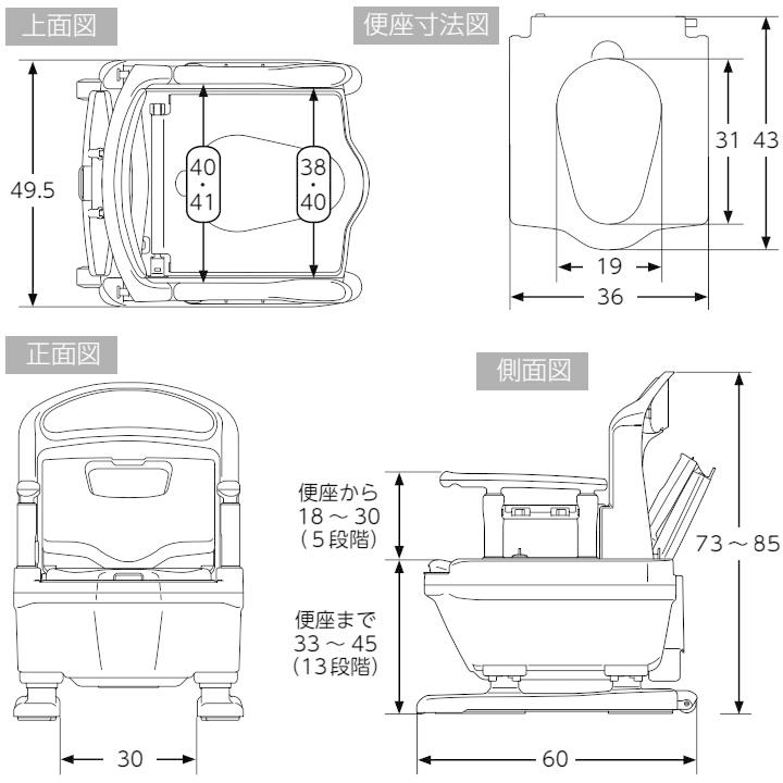 アロン化成 ポータブルトイレ 安寿 ジャスピタ 標準便座／ソフト