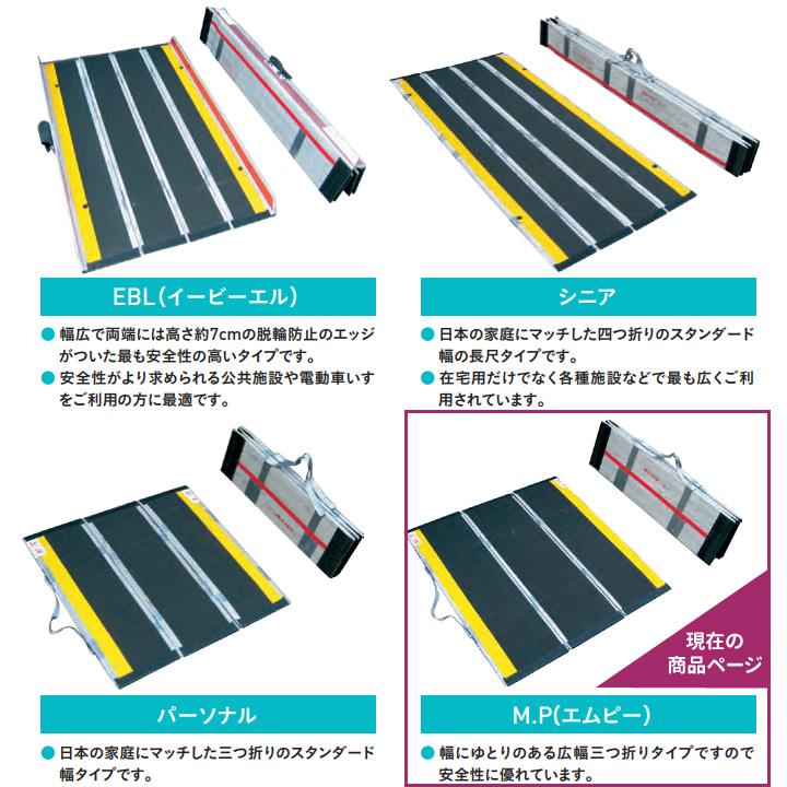 車いす用スロープ 生活支援用品 デクパック Ｍ．Ｐ． エムピー ケアメディックス 介護雑貨 車椅子 段差解消 UL-004491の画像