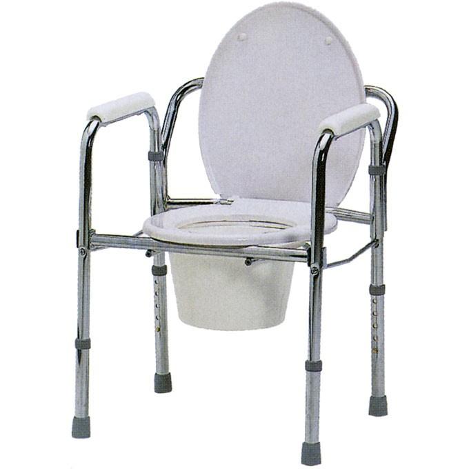 日進医療器 ポータブルトイレ 折りたたみ式トイレチェア TY524 スチール製 簡易型トイレ 介護用品 未使用 2602LR229 日進医療器 折りたたみ式トイレチェア TY524 ポータブルトイレ 簡易