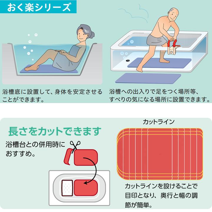 【新品未使用品 セット売り・バラ売りも可】安寿 入浴用手すり・すべり止めマット アロン化成 入浴用品 安寿 おく楽 すべり止めマットKP 535-244 535-242