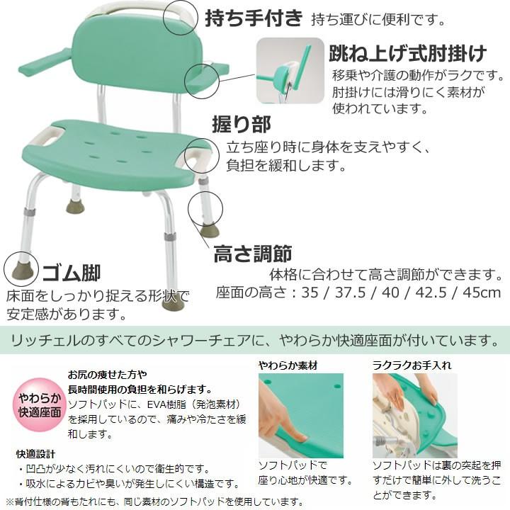 大阪漁具(OGK)衛生シャワーチェアEX肘掛付⁄背もたれ付A0273A介護用入浴品