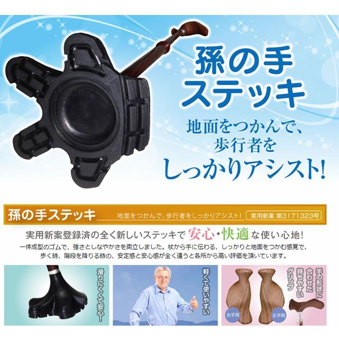 杖 ステッキ 孫の手ステッキ 伸縮式 アシストインターナショナル 右手