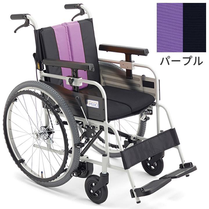 ミキ 車いす MBY-47B とまっティ シリーズ 自走型 ノンバックブレーキ