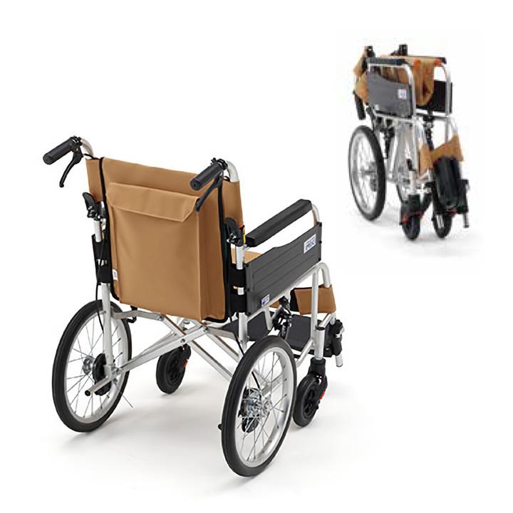 車椅子 STR-2 サニタリー車いす 抗菌加工シート スタンダード 介助型 ミキ 車いす CJ01071 UL-517543_1