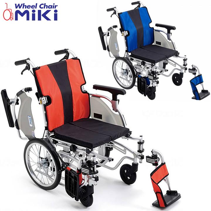 ミキ - 車いす MYU5-16 ミューファイブシリーズ 片肌脱ぐ型 16in 車椅子 CJ01014 UL-517430 ダイエット、健康-車椅子-介助用車椅子