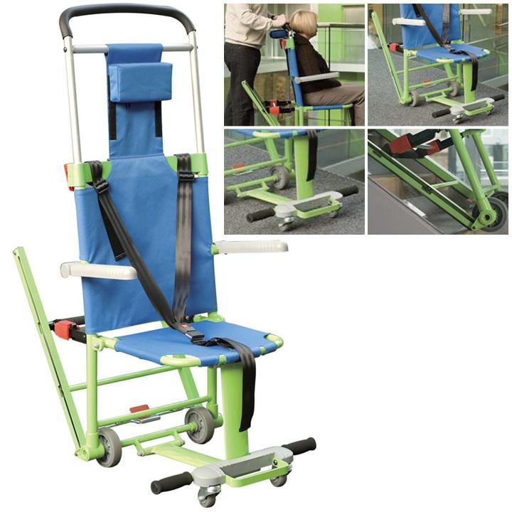 車椅子 車いす エクセル チェアー  非常用階段避難車 テクノグリーン UL-916001｜kenkul