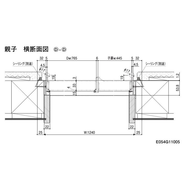 クリエラ 玄関ドア クリエラR 13型 親子 ランマ無し (半外付型 クリエラ 玄関ドア クリエラR 13型 親子 ランマ無し (半外付型