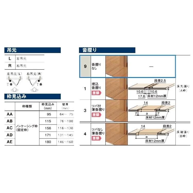 室内ドア ラシッサS 標準ドア LAA  　05520・0620・06520・0720・0820・0920　LIXIL 室内建具 建具 室内建材 ドア 扉 リフォーム DIY｜kenkurushop｜04