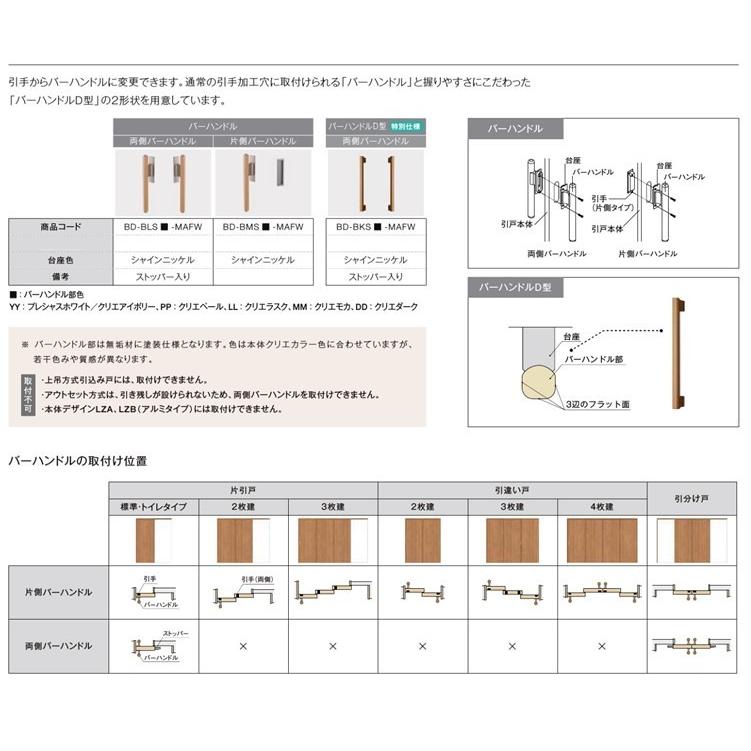 LIXIL ラシッサS 片引き標準 LAA 1220・1320・1420・1620・1820 Vレール仕様 室内引戸 トステム 室内建具 建具 室内建材 引き戸 扉 リフォーム DIY｜kenkurushop｜04