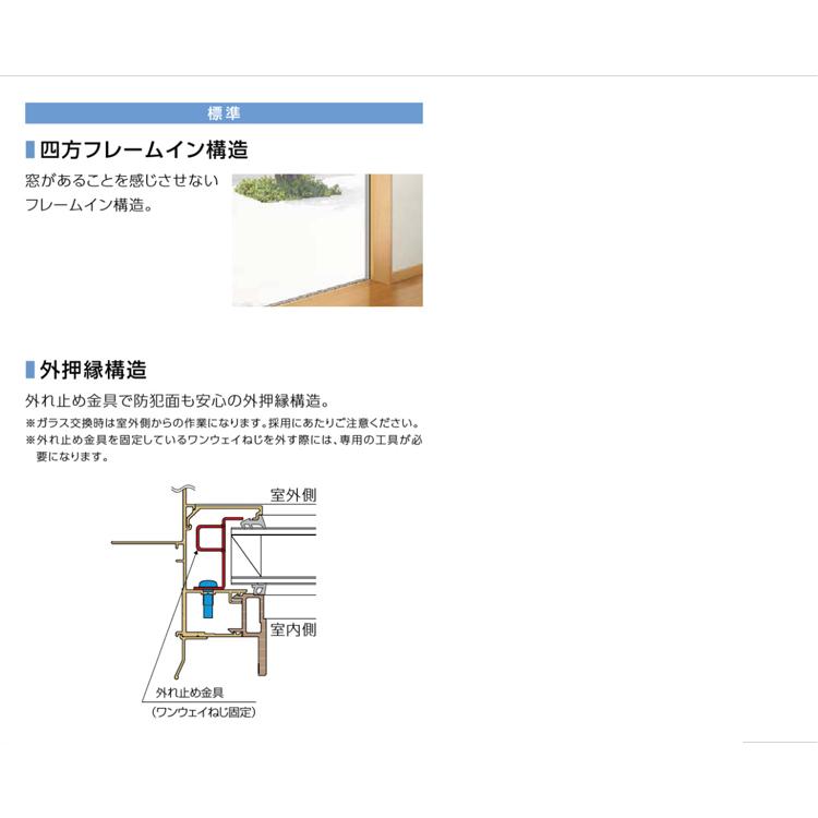 LIXIL サーモスII-H FIX窓外押縁タイプ 160023（w1640mm×h300mm