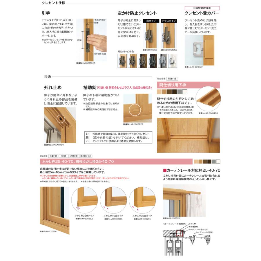 二重窓 プラマードU 2枚建 引違い窓 単板ガラス(W1501〜2000 H1801〜2200mm)内窓 YKK 引違い窓 サッシ リフォーム DIY｜kenkurushop｜18