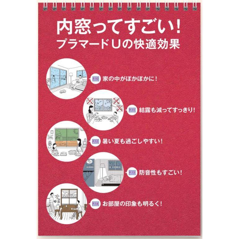 二重窓 プラマードU 2枚建 引違い窓 複層ガラス(W1501〜2000 H1401〜1800mm)内窓 YKK 引違い窓 サッシ リフォーム DIY｜kenkurushop｜12