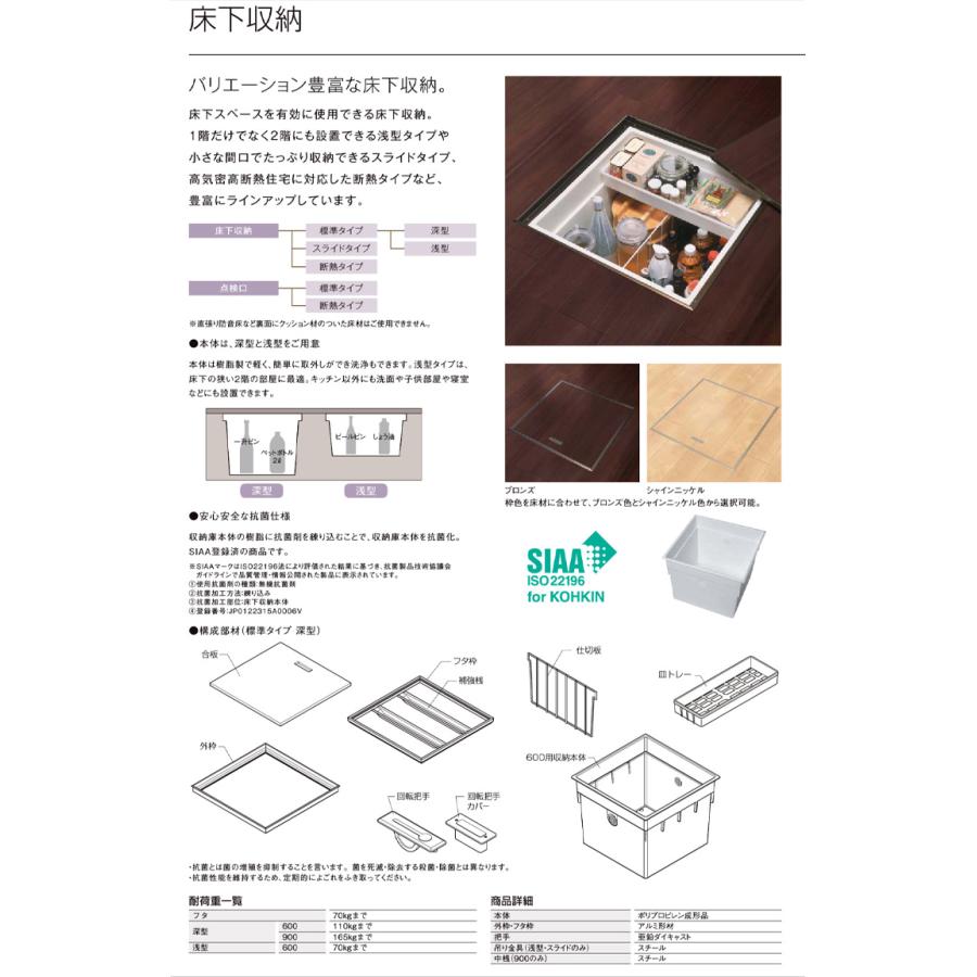 床下収納　深型　新品！！！ 床下収納庫600 NFB-60A 深型・浅型タイプ S・DC | 業務用建材・建築