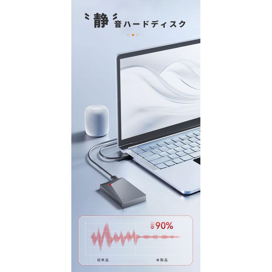 外付けHDD USB-A接続 500GB 1TBポータブル型 外付け