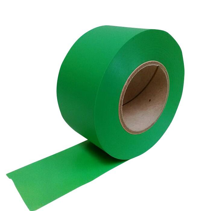 目印テープ 緑 (50mm x 100M巻) 非粘着タイプ 森林 樹木 サインテープ