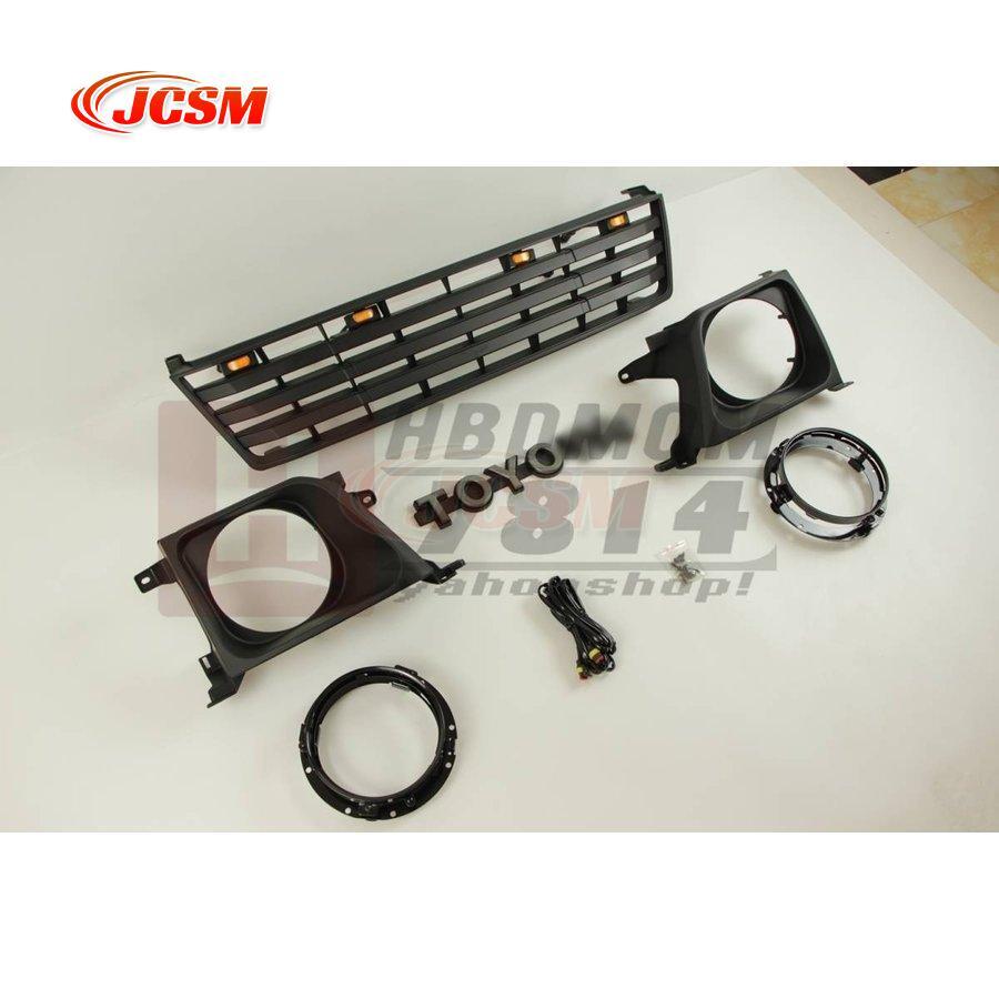 JCSM トヨタ ランドクルーザー プラド フロントグリル LC90 95 フロントLEDグリル + ヘッドライト フレーム TOYOTA ...