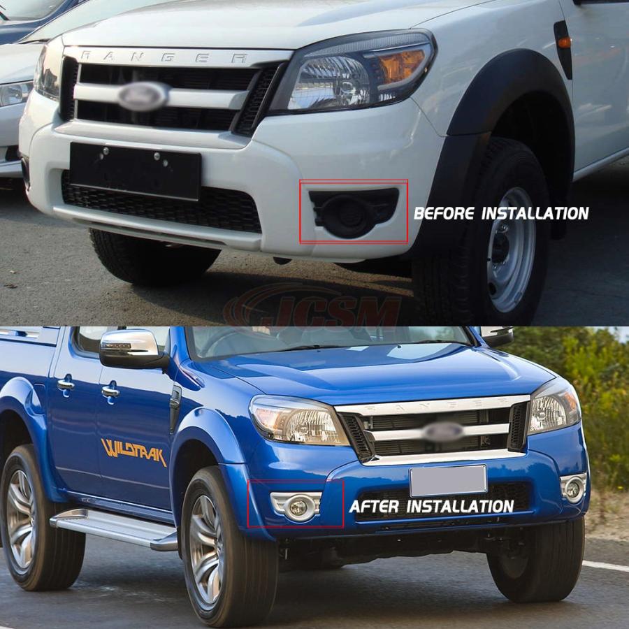フォード FORD RANGER EVEREST 2019-2011年 フロントバンパーライト フロントフォグランプ ランニングライト 警告灯 車検対応 左右セットJCSM_4