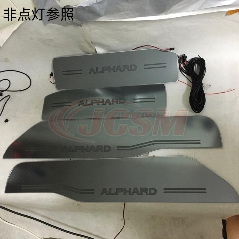 トヨタ 30系 アルファード スカッフプレート ブルー 発光 シーケンシャル アルファード JCSM ステップガード LED サイドスカッフプレート