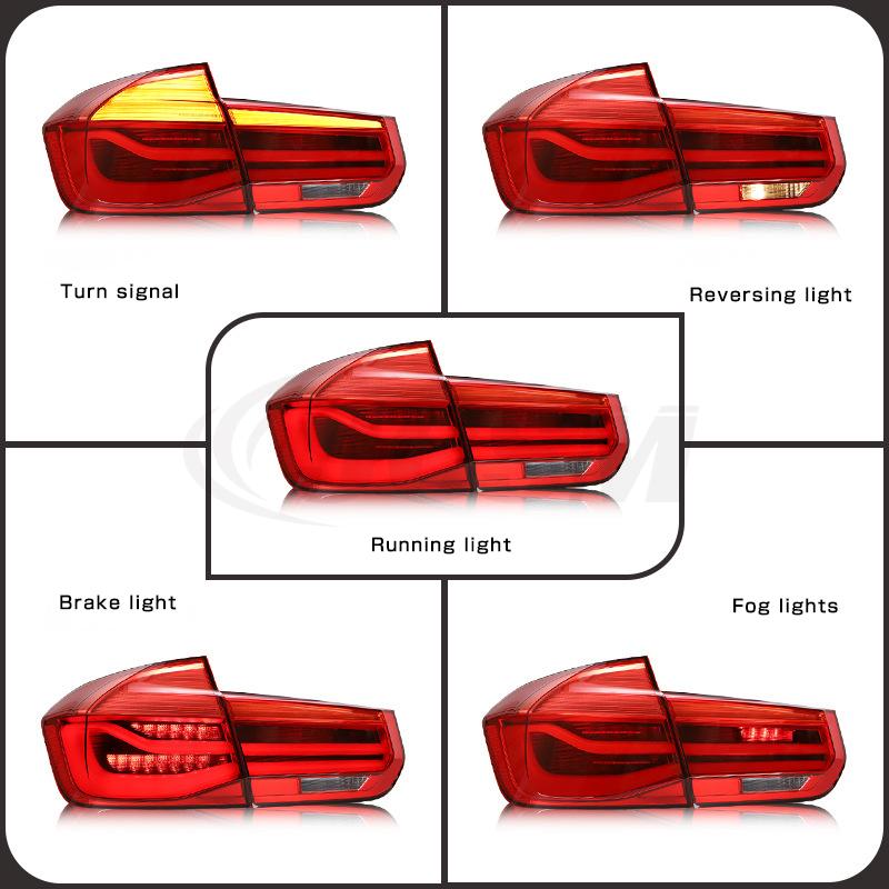 BMW 3シリーズ F30 2013-2015年 流れるウインカー テールランプ BMW 3シリーズ F30 2013-2015年 流れるウインカー テールランプ
