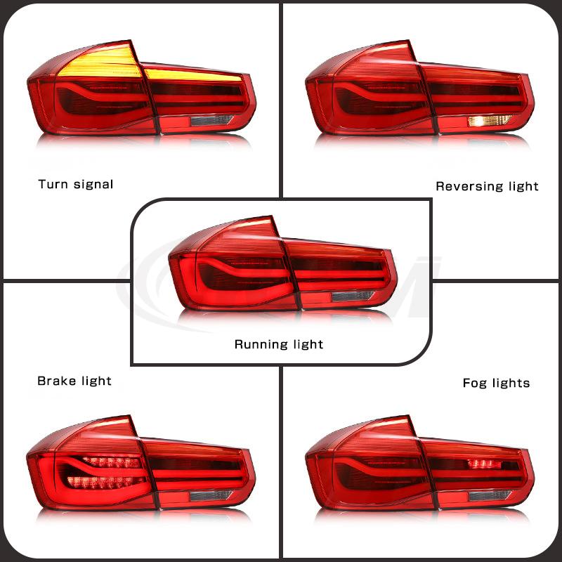 BMW 3シリーズ F30 2013-2015年  流れるウインカー テールランプ LED テールライト  車検対応 高輝度 リアブレーキライト 左右セット JCSM｜kennhukusutoa｜02