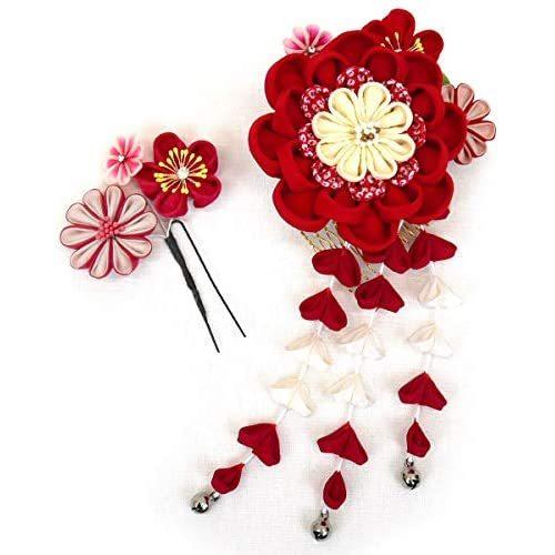 セール純正品 髪飾り つまみ細工 かんざし 2点セット レッド 赤 フラワー 花飾り ちりめん Kk 033 成人式 振袖 浴衣 卒業式 結婚式 レッド 激安買蔵 Www Superavila Com