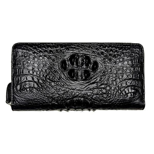 クロコダイル柄 ブラック 長財布 長財布 クロコダイル 一枚革 快適生活 Riamasa（リアマッサ）「高級