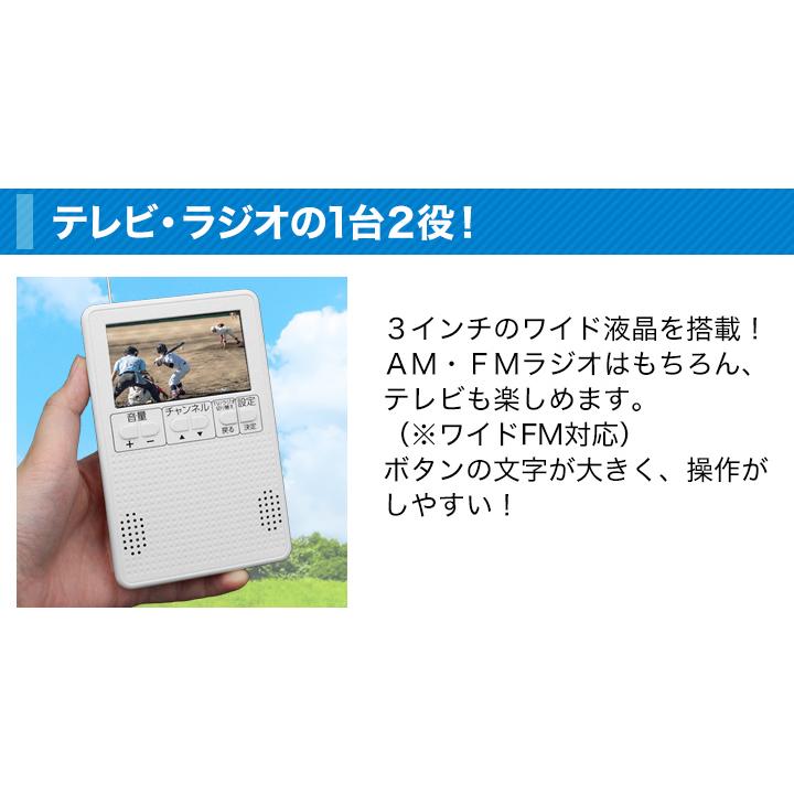 テレビ ラジオ 小型 快適生活 簡単ポケットテレビラジオ+電池4本 テレビ ラジオ 小型 快適生活 簡単ポケットテレビラジオ+電池4本